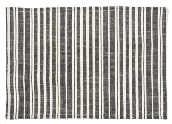 Black & Natural Ticking Stripe Placemat by Ganz CB179899