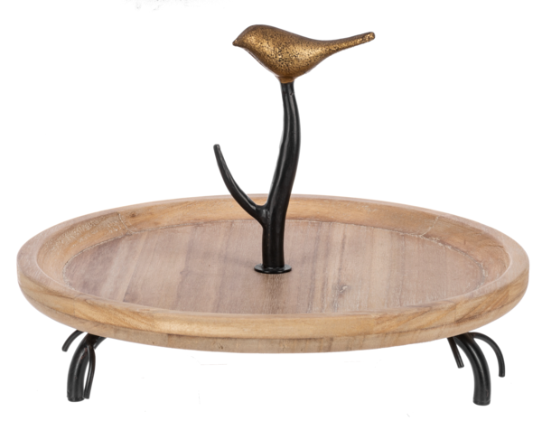 Cast Bird on Branch Riser Tray by Ganz CB186308
