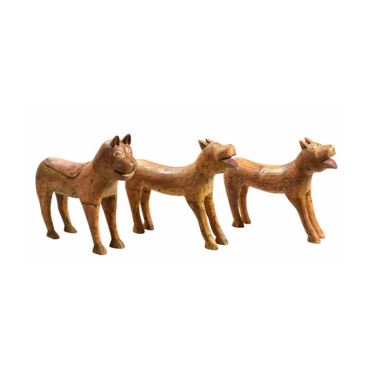Artisan Crafted Teak Cat