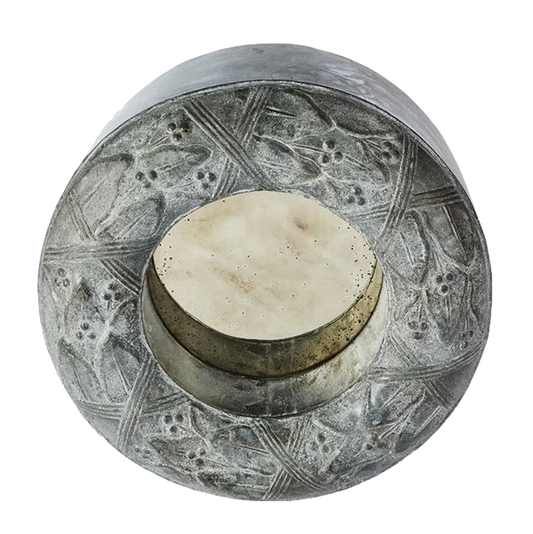 French Zinc Round Mirror 26