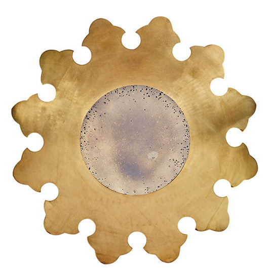 Round Brass Castle Mirror 28
