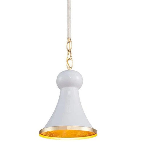 White and Gold Metal Pendant
