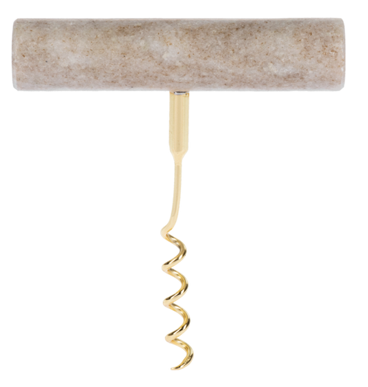 Beige Marble Corkscrew by Ganz CB179882
